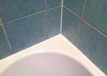 Fresh white silicone after renewal Stirling