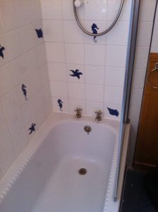 Fresh white silicone after renewal Stirling