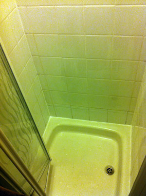 Bathroom after fresh tiling Stirling